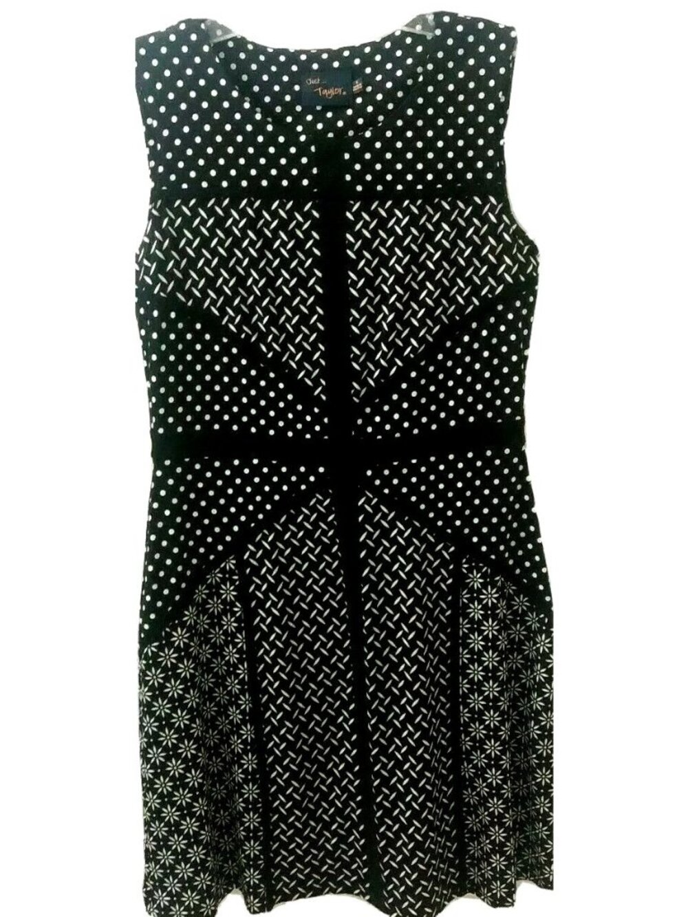 Just Taylor Black White Dress 6